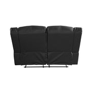 3+2 Seater Recliner Sofa In Faux Leather Lounge Couch in Black V43-SET-FAN-3+2-BL