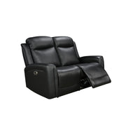 3-2-1 Seater Electric Leather/PVC Black Recliner Set V43-SET-FNX-3R-2R-1RBL