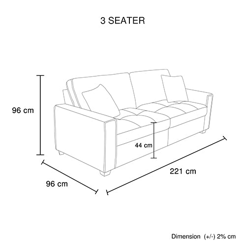 2+3 Seater Sofa Set Polyester Charcoal Fabric Multilayer Two Pillows Individual Pocket Spring V43-SET-MLN-3S-2S-CH