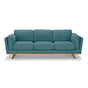 3+2 Seater Sofa Teal Fabric Lounge Set for Living Room Couch with Wooden Frame