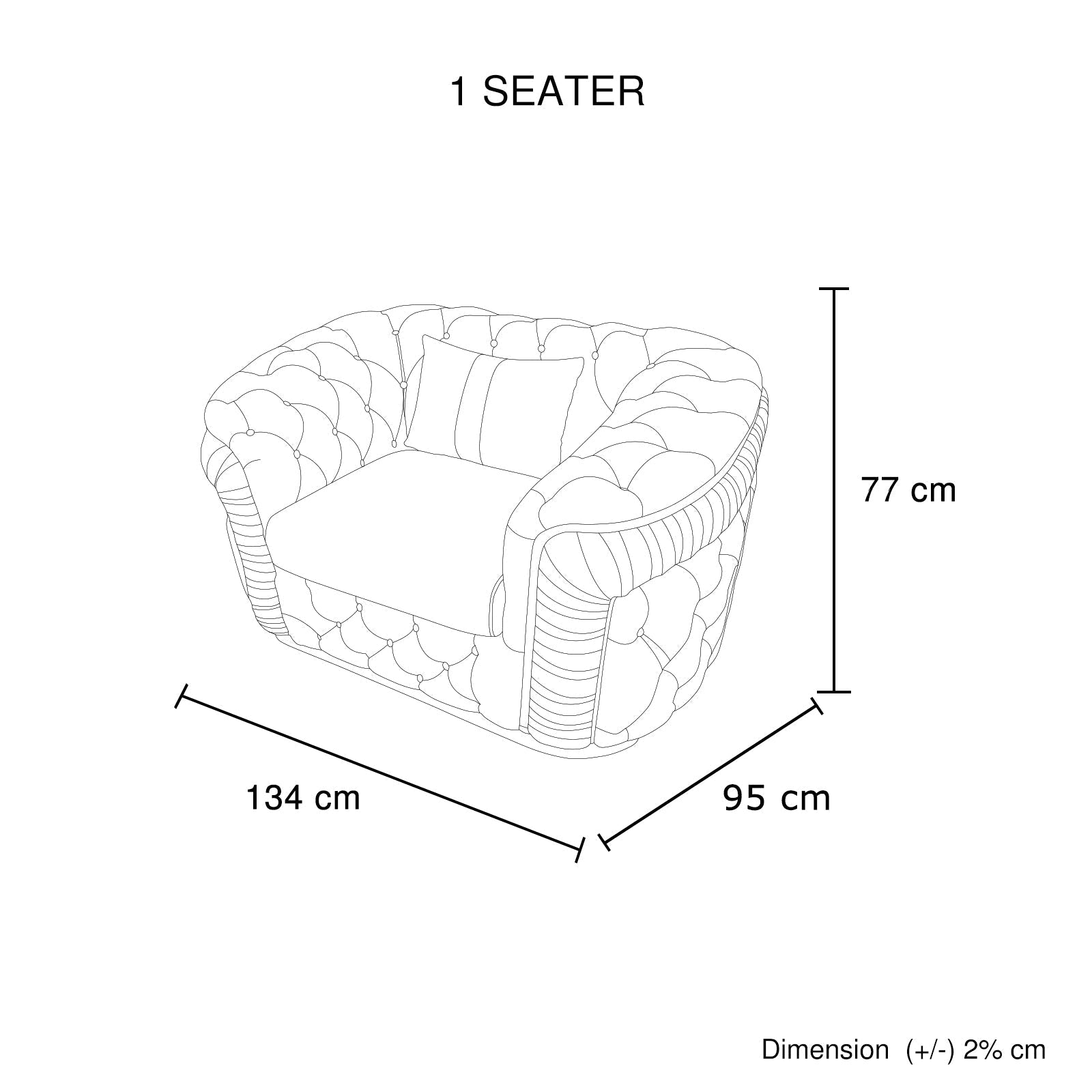 1 Seater Sofa Beige Velvet Fabric Solid Wood construction Gold Stainless Steel Trim V43-SOF-DUK1SBG