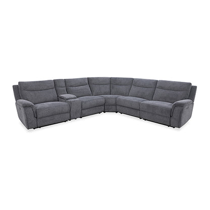 Large Sectional Corner Modular Lounge Suite in Fabric with Electric Recliner V43-SOF-HRLEY-GP