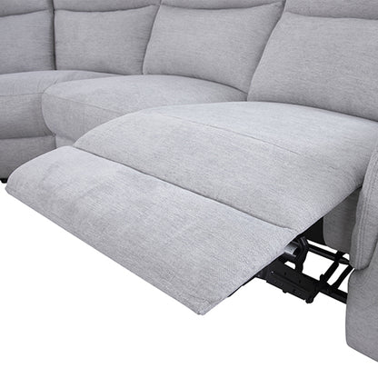 Large Sectional Corner Modular Lounge Suite in Fabric with Electric Recliner V43-SOF-HRLEY-GR