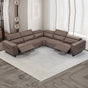 5 Seater Real Cow Leather Sofa with Power Recliner Adjustable Headrest Wooden Frame Corner Lounge V43-SOF-JCSN-CH