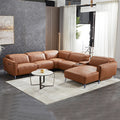 London 5 Seater Corner Sofa Chaise Genuine Leather Electric Recliner Power Slide Right Chaise V43-SOF-LONDN-R-CS