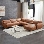 London 5 Seater Corner Sofa Chaise Genuine Leather Electric Recliner Power Slide Right Chaise V43-SOF-LONDN-R-CS
