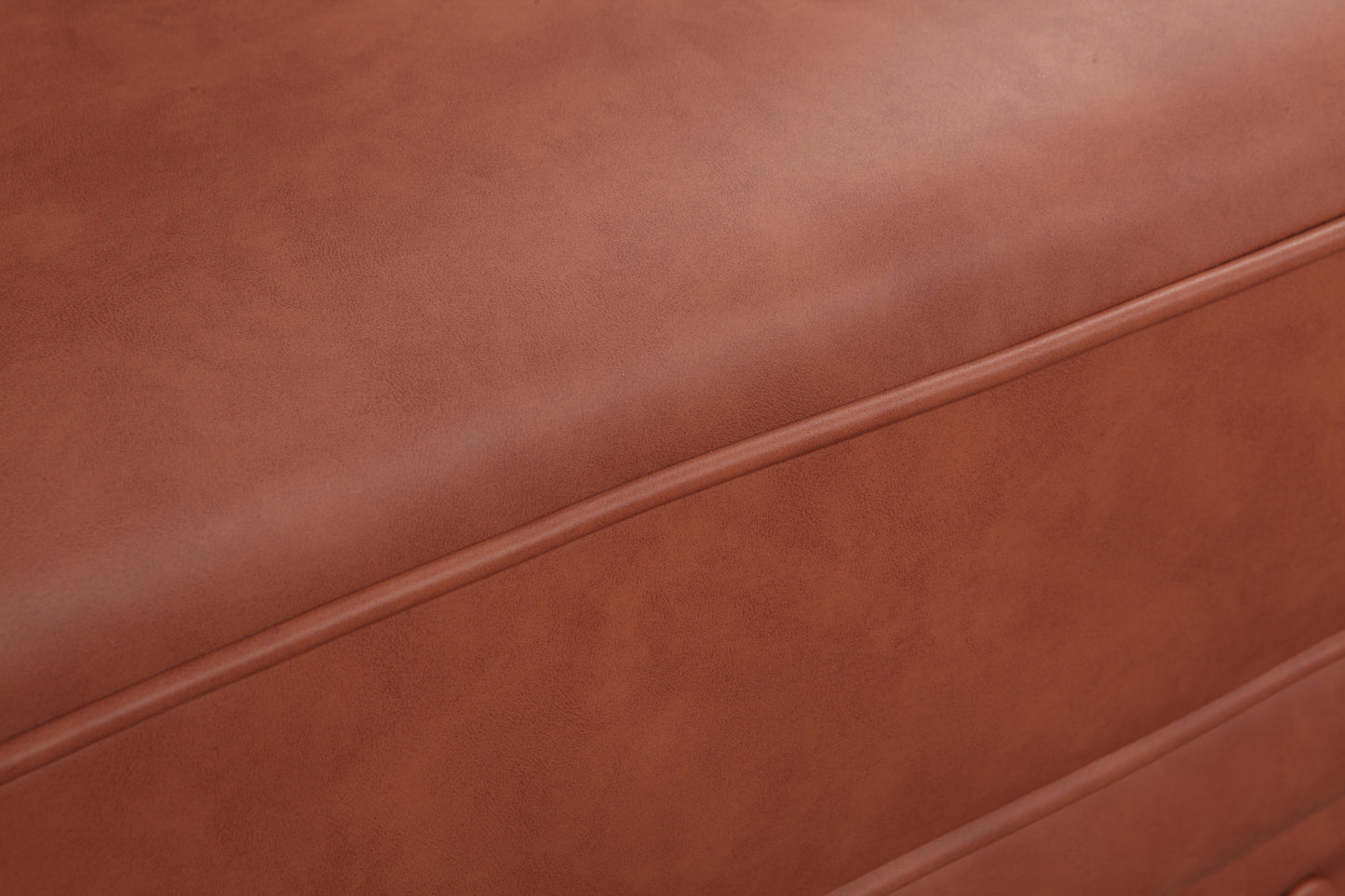 2 Seater Brown Sofa Lounge Button Tufted in Faux Leather V43-SOF-MDL2SBR