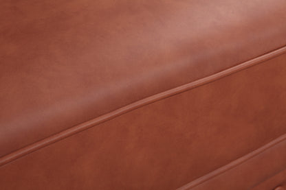 2 Seater Brown Sofa Lounge Button Tufted in Faux Leather V43-SOF-MDL2SBR