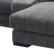 Grey Colour Corner Sofa Chaise Premium Fabric Electric Recliner With Manual Headrest Cup-Holder Charging V43-SOF-SRNTO