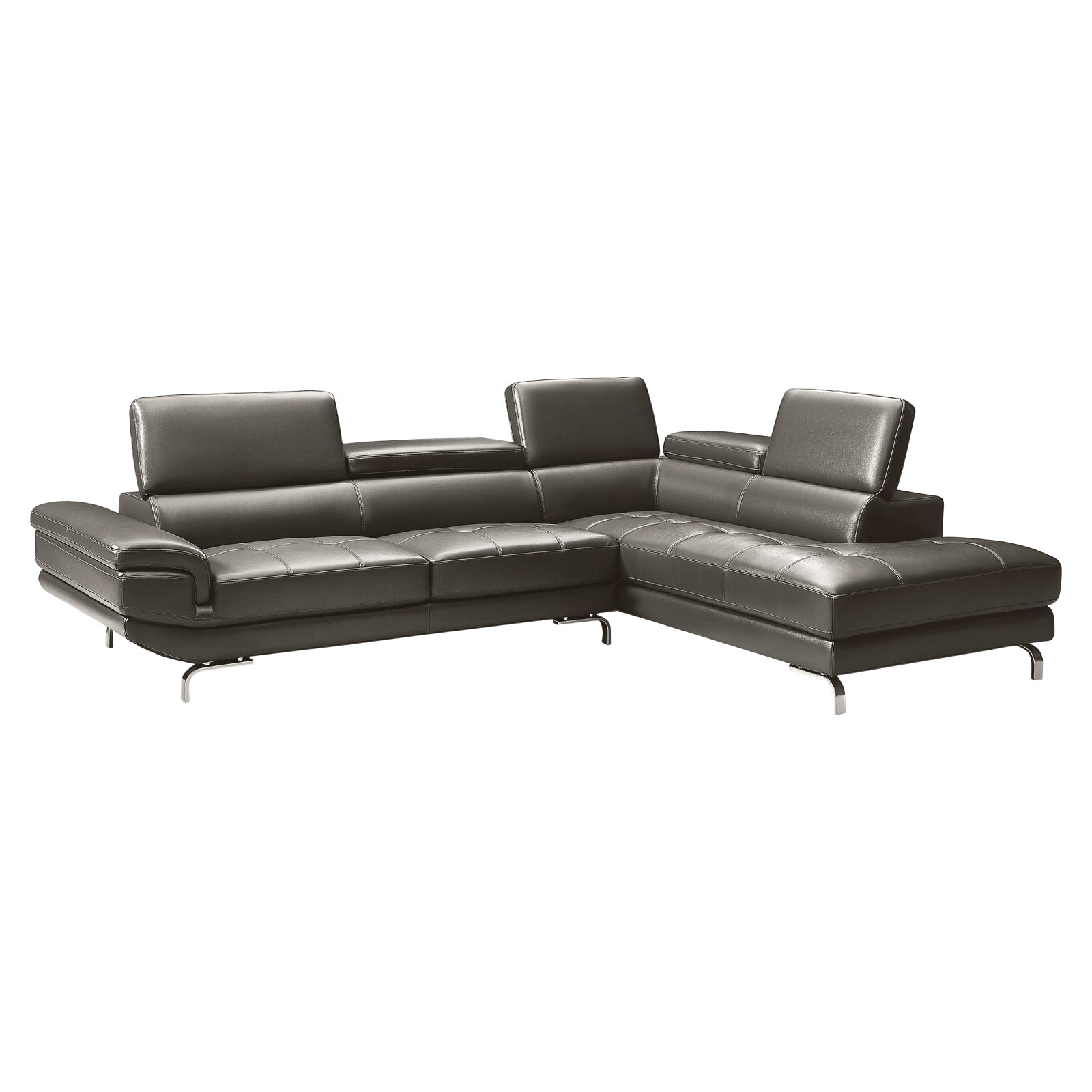 Vienna Sofa Faux Leather 5 Seater Grey V43-SOF-VIN-GRN