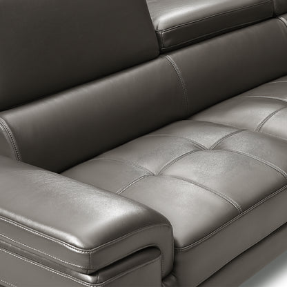 Vienna Sofa Faux Leather 5 Seater Grey V43-SOF-VIN-GRN