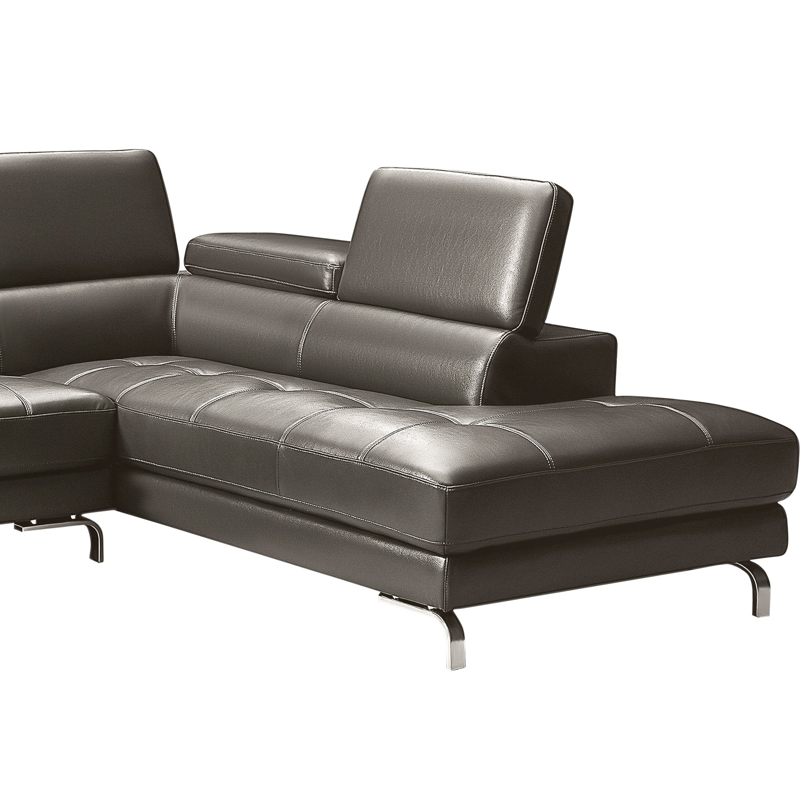 Vienna Sofa Faux Leather 5 Seater Grey V43-SOF-VIN-GRN