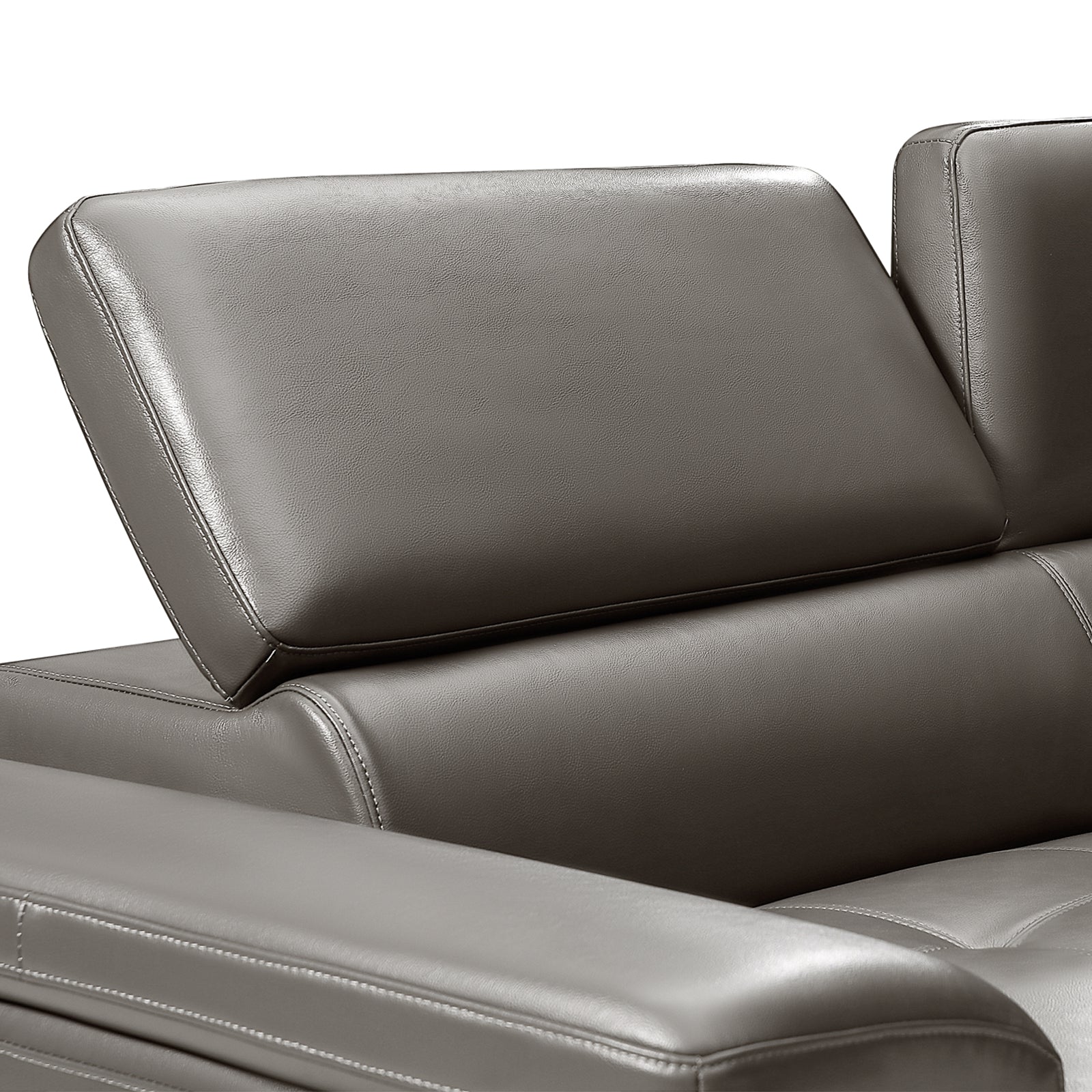 Vienna Sofa Faux Leather 5 Seater Grey V43-SOF-VIN-GRN