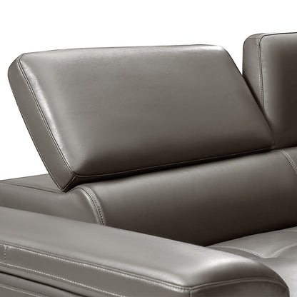 Vienna Sofa Faux Leather 5 Seater Grey V43-SOF-VIN-GRN