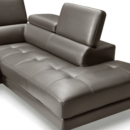 Vienna Sofa Faux Leather 5 Seater Grey V43-SOF-VIN-GRN