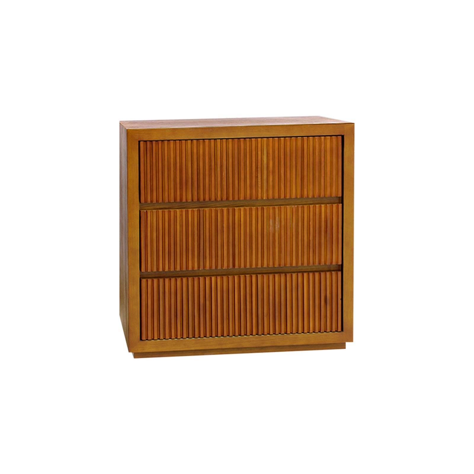 Tallboy MDF Brown Colour Waveform Design Three Drawers V43-TBY-TOBY