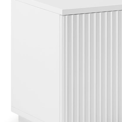 TV Cabinet Storage Drawer MDF Glossy Entertainment Unit in White colour V43-TVC-BRNNA