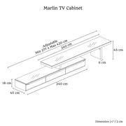 Marlin Tv Unit White V43-TVC-MRLNWH
