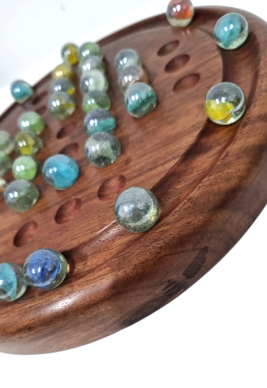 Wooden Solitaire Game - Marble balls V440-WSG127
