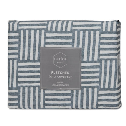 Fletcher PRINTED QUILT COVER SET - KING V441-QS4686INDKB