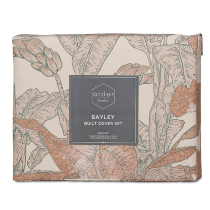 Bayley PRINTED QUILT COVER SET - QUEEN V441-QS4687DUSQB