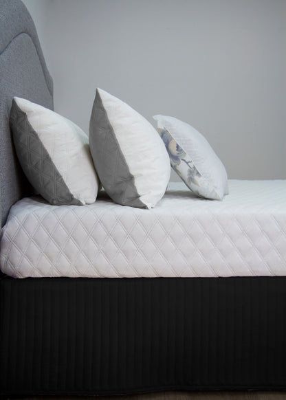 Quilted VALANCE - KING SINGLE V441-QV2587BLKKS