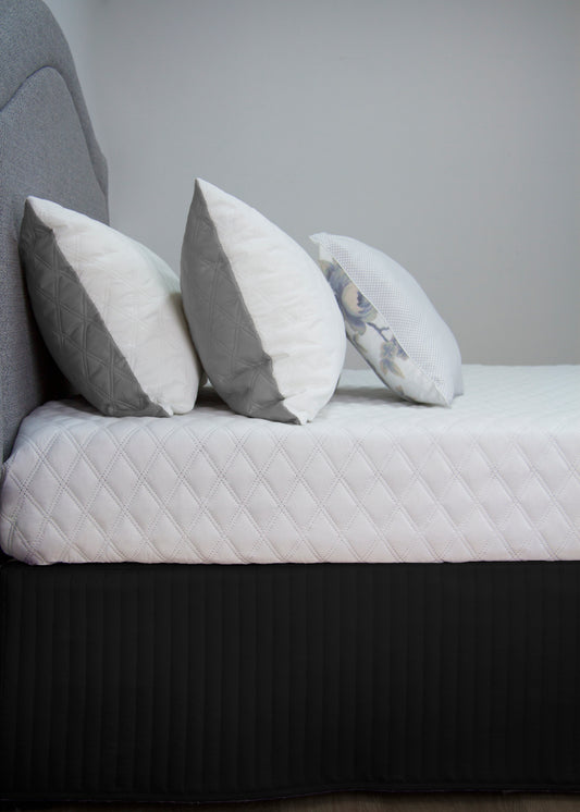 Quilted VALANCE - KING SINGLE V441-QV2587BLKKS