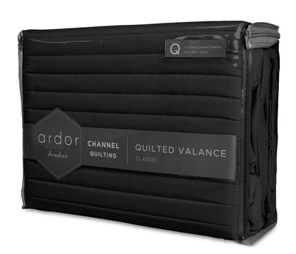 Quilted VALANCE - KING SINGLE V441-QV2587BLKKS