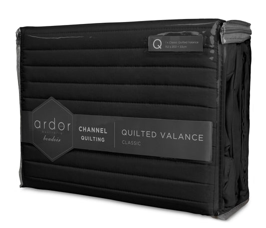 Quilted VALANCE - KING SINGLE V441-QV2587BLKKS