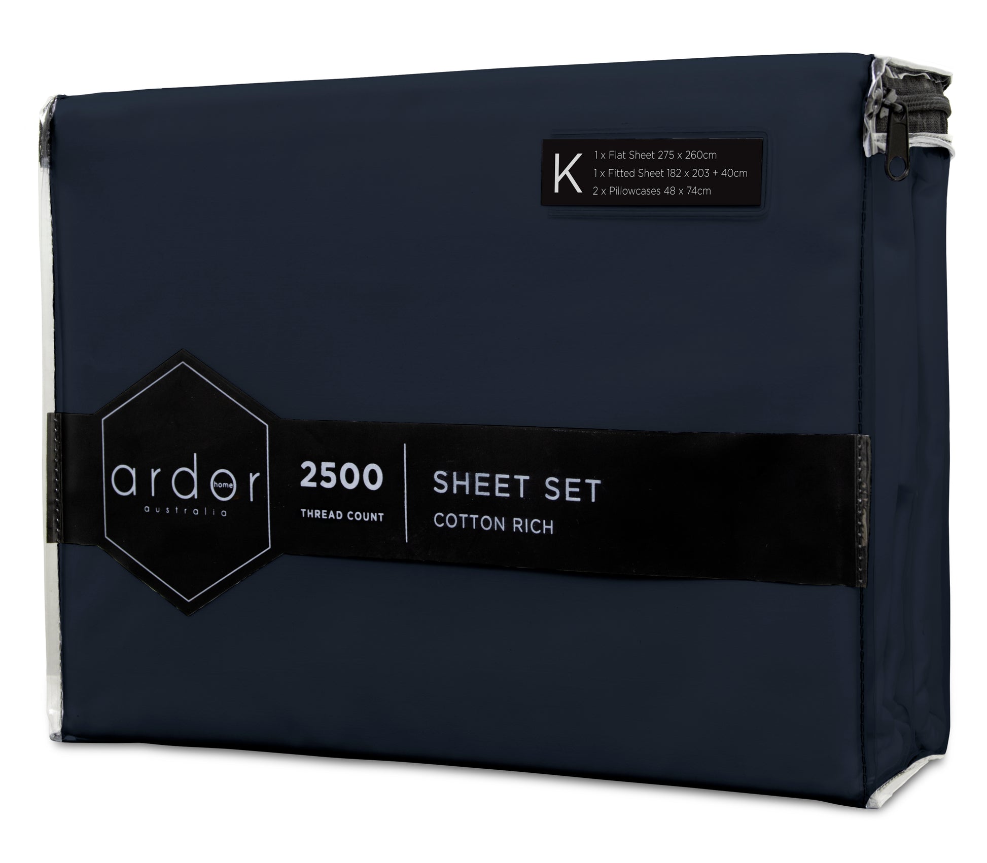 2500TC Cotton Rich SHEET SETS - KING V441-SS4007NVYKB