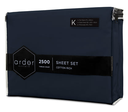 2500TC Cotton Rich SHEET SETS - KING V441-SS4007NVYKB
