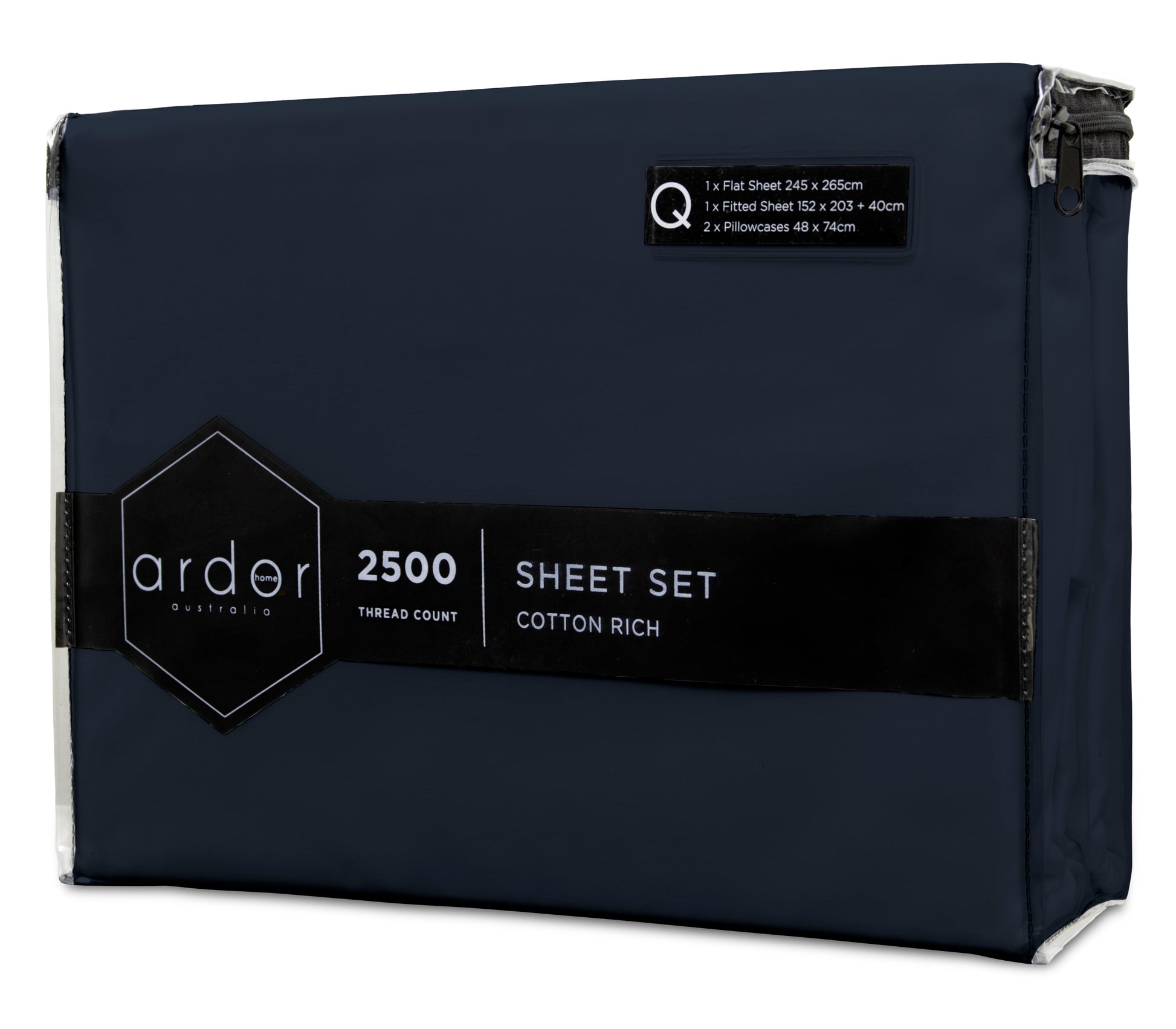 2500TC Cotton Rich SHEET SETS - QUEEN V441-SS4007NVYQB