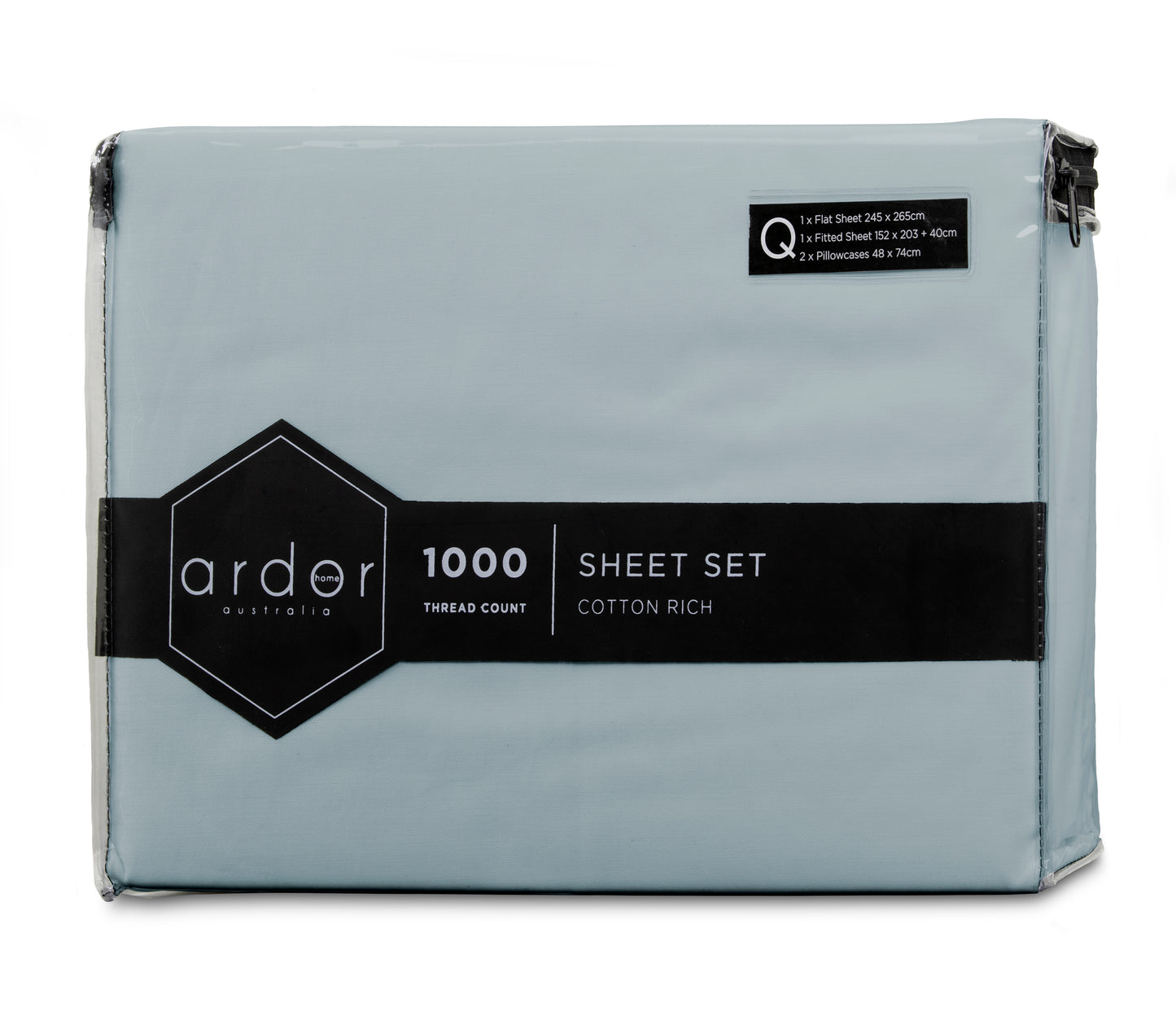1000TC Cotton Rich SHEET SET - KING SINGLE V441-SS4056BLUKS