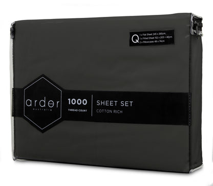 1000TC Cotton Rich SHEET SET - KING V441-SS4056CHLKB