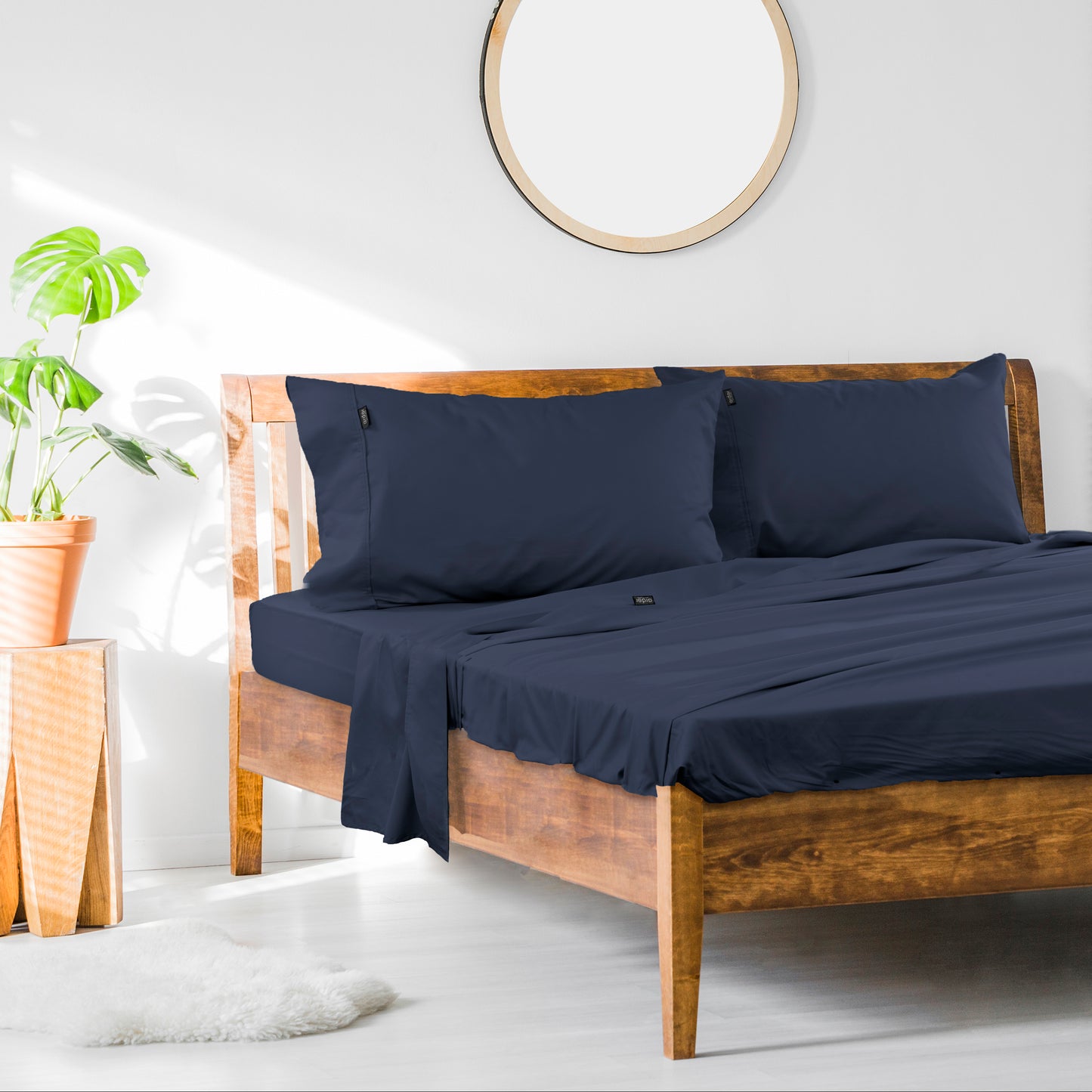 1000TC Cotton Rich SHEET SET - KING V441-SS4056NVYKB