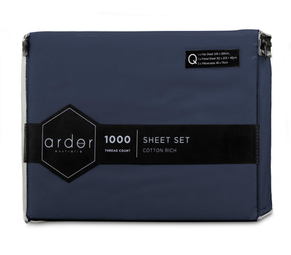 1000TC Cotton Rich SHEET SET - KING V441-SS4056NVYKB