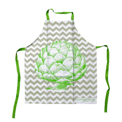 Artichoke 100% Cotton Apron 59 x 80cm V442-ABR-APRON-ARTICHOKE-GREEN-SH