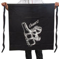 100% Cotton Master Chef Half Apron Heavy Duty Cheers V442-ABR-APRON-CHEERS-BLACK-SH
