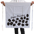 100% Cotton Master Chef Half Apron Heavy Duty Coffee Paradise V442-ABR-APRON-COFFEEPARADISE-WHITE-SH