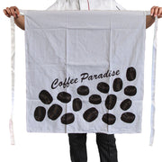 100% Cotton Master Chef Half Apron Heavy Duty Coffee Paradise V442-ABR-APRON-COFFEEPARADISE-WHITE-SH