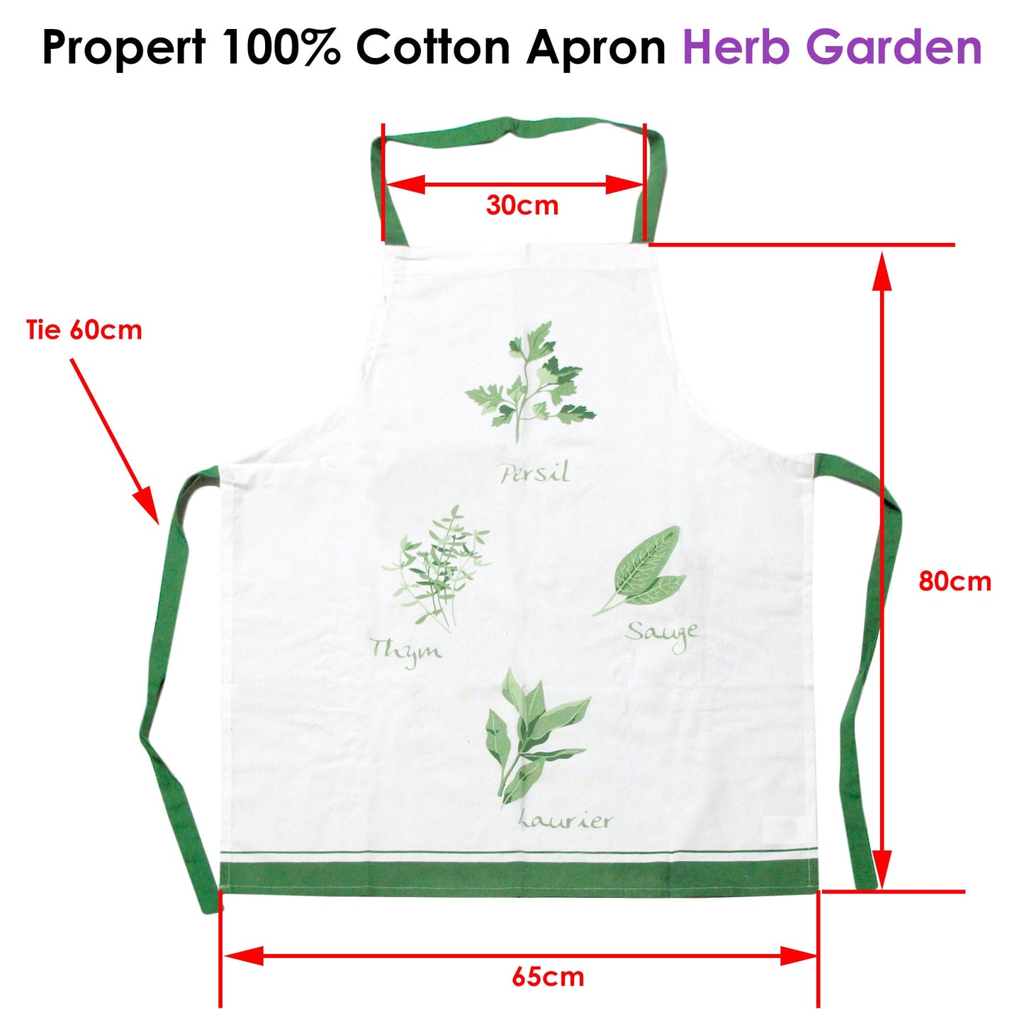 Propert Apron Herb Garden V442-ABR-APRON-HERBGARDEN-GREEN-SH
