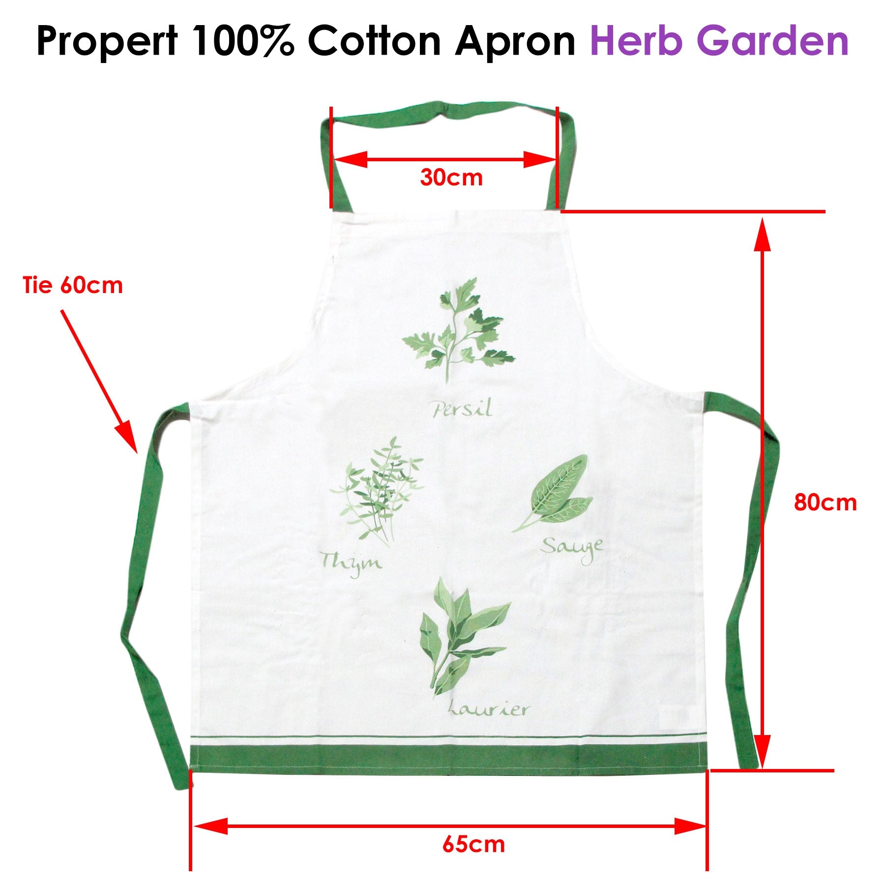 Propert Apron Herb Garden V442-ABR-APRON-HERBGARDEN-GREEN-SH