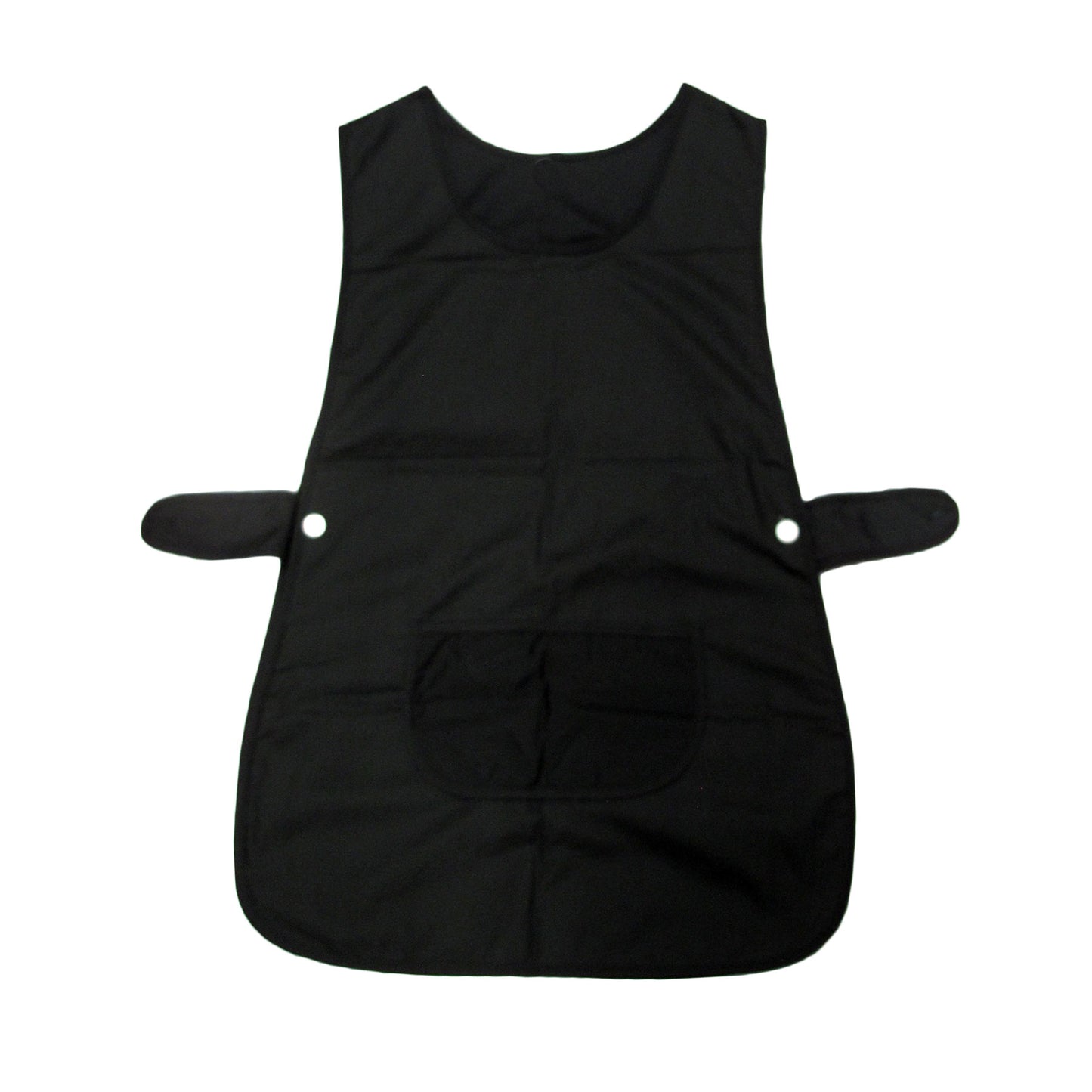 Ladies Women Side Button Tabard Apron 50x80 cm Black V442-ABR-APRON-TABARD-BLACK-SH