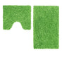 2 Pce Shaggy Toggle 100% Cotton Bath Mat Set Green V442-ABR-BATHM-2PCESHAGGY-GREEN-SH