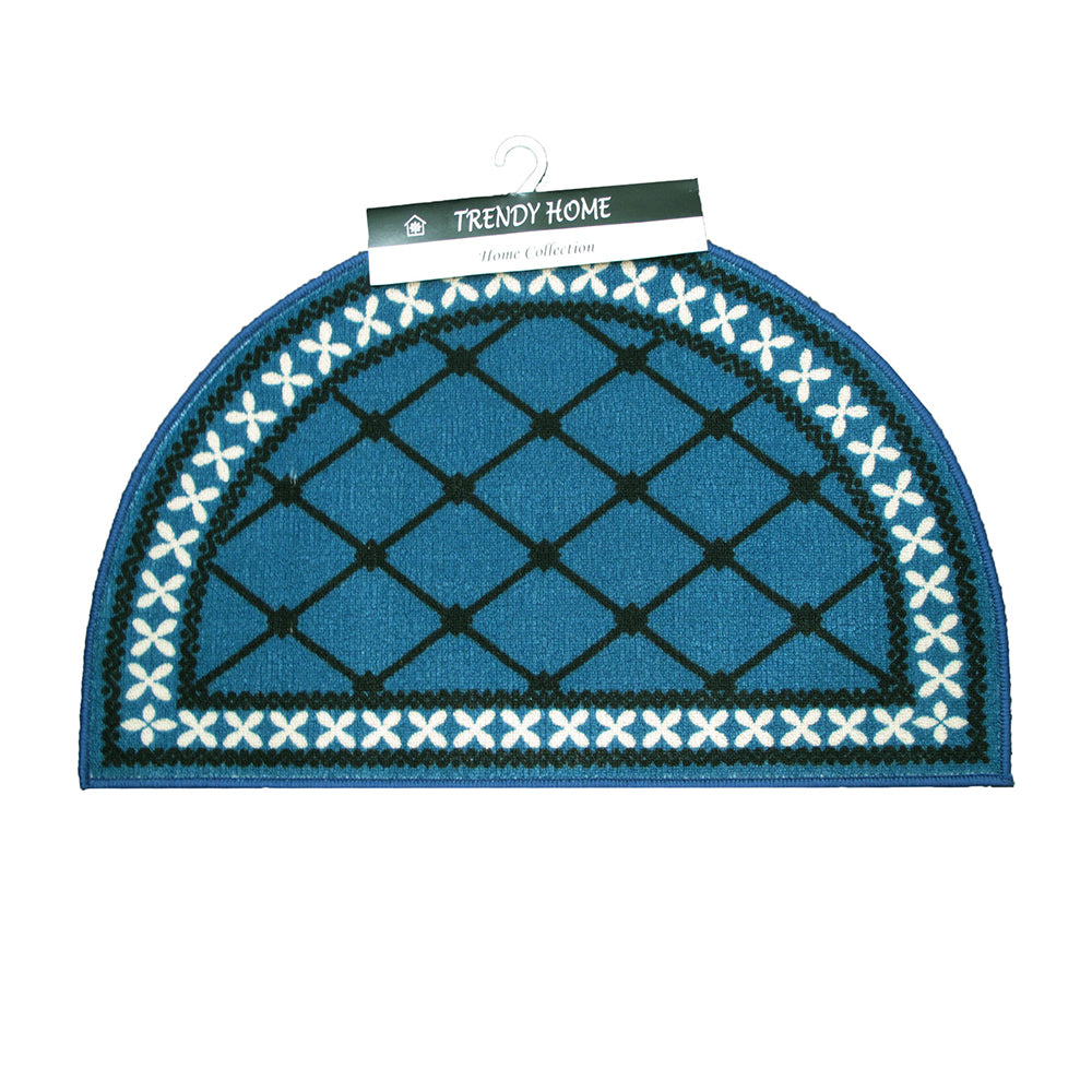 Mason Half Moon Bath Mat Blue V442-ABR-BATHM-MASON-BLUE-RD