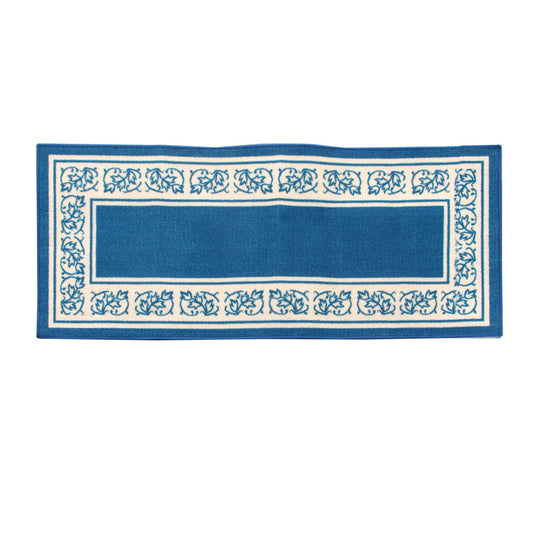 Newton Rubber Backed Non Slip Bath Runner 50 x 120cm Blue V442-ABR-BATHR-NEWTON-BLUE-RE