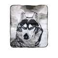 Soft 3D Animal Print Faux Mink Blanket Queen Husky V442-ABR-BLANKET-3DANIMALHUSKY-GREY-QS