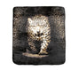Soft 3D Animal Print Faux Mink Blanket Queen Leopard V442-ABR-BLANKET-3DANIMALLEOPARD-TAUPE-QS
