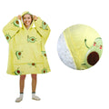 Blanket Hoodie with Sherpa Reverse Yellow Avacado V442-ABR-BLANKET-ADULTHOODIEAVACADO-YELLOW-SH