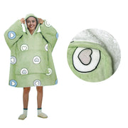 Blanket Hoodie with Sherpa Reverse Apple Hearts V442-ABR-BLANKET-ADULTHOODIEHEARTS-APPLE-SH